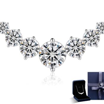 Moissanite Necklace for Women, 1.7-7.6 Carat Heart Necklace Engraved 'I LOVE YOU' Gift for Wife, Wedding Anniversary Birthday Gifts for Women, Jewelry Gifts for Her Wife Mom Girlfriend Lady