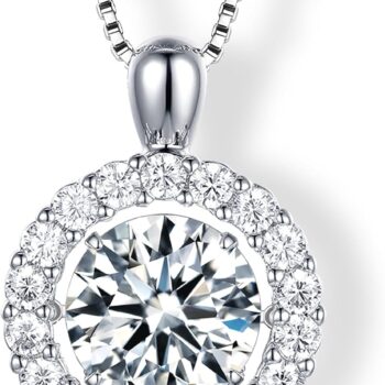 Moissanite Necklace for Women, Dancing Necklace for Anniversary Mother's Day Valentines Christmas Gifts for Wife