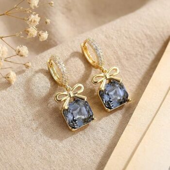 Diamond-Accented Drop Earrings